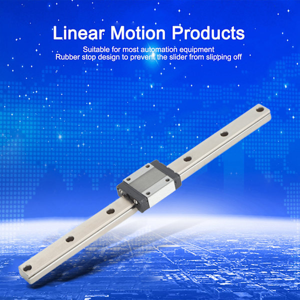 MGN15C Lineaarinen Raideohjainlaakeri Teräs Lineaarinen Liukuva Raide 3D-tulostimille CNC-koneelle 250mm