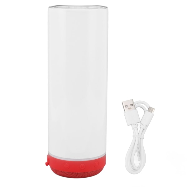 Music Tumbler Cup 2 Vägg med lock Bluetooth högtalare Avtagbar LED-ljus Jul Alla hjärtans dag present 20oz Röd