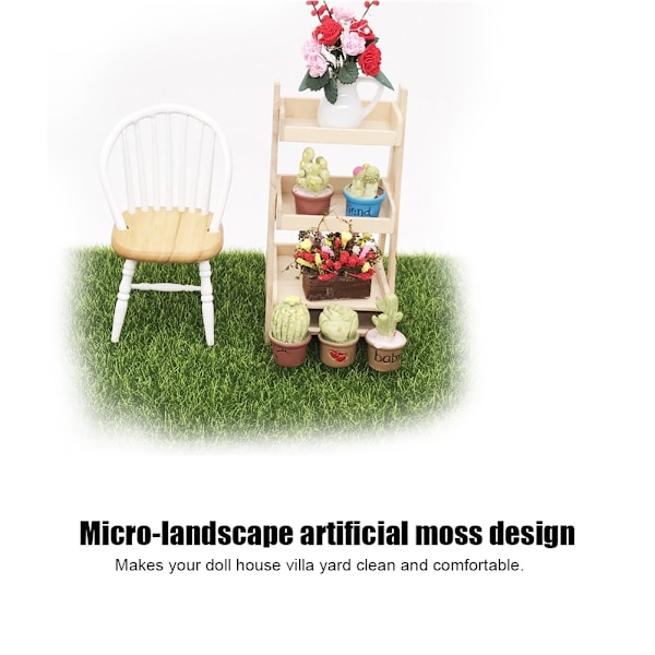 4 stk DIY Simulert Mos Eco-flaske Miniatyr Dukkehust Hage Scene Dekorativ Mosgressplen