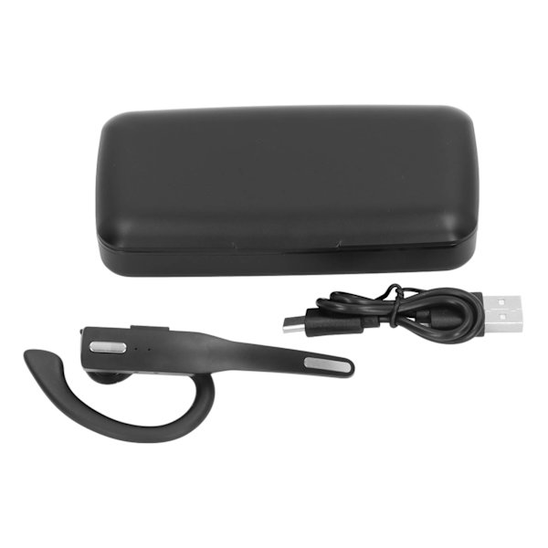 Bluetooth-öronsnäcka med brusreducering, LED-digital display, enkelsidig Bluetooth-headset med laddningsfack för sport, standardhörlurar med