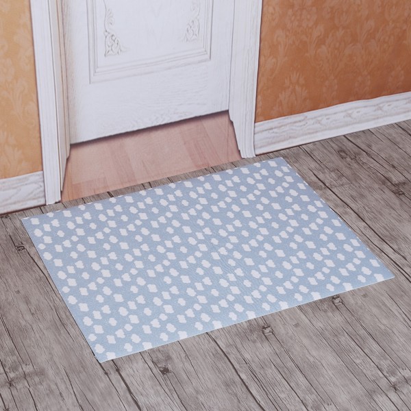 60x45cm Halksäker Köks-, Sovrums-, Badrums- och Toalettunderlägg av Non-woven Material, Mjuk Matta med Molnmotiv