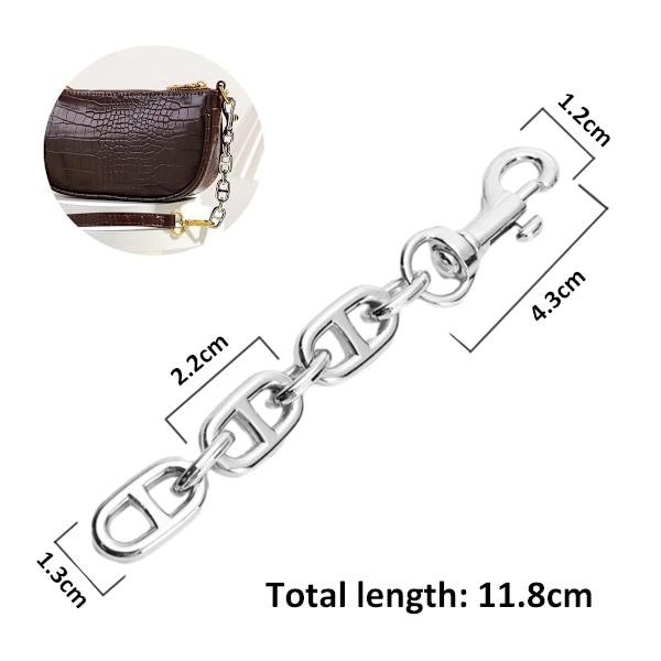 2 st Väska Strap Förlängare Väska Förlängare Kedja För Axelväska Metallkedja Strap Förlängare Ersättning Väska Förlängare Tillbehör