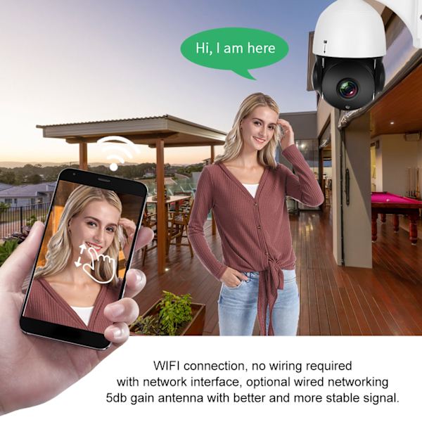 4,5 tum 1080P Vattentät Utomhus 30x Zoom WIFI PTZ Kamera för ONVIF 100-240VAU-kontakt