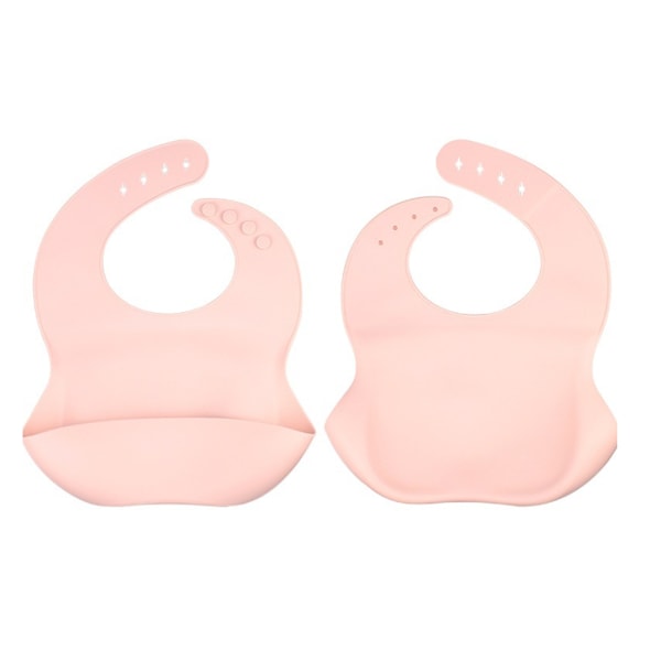 Silikonbabysalvor för spädbarn & småbarn (6-72 månader), Vattentäta, Mjuka, BPA-fria, Lätt att rengöra (Blå och Rosa)