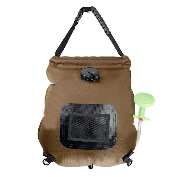 Solarduschväska Camo 20L Campingbad Vikbar Vattenväska PVC Bärbar Badväska Vattenförvaringsväska