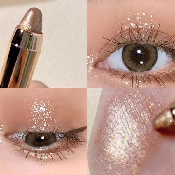 3 st Dubbla spetsar highlighter ögonskugga penna ögonskugga stick pärla ögonmakeup