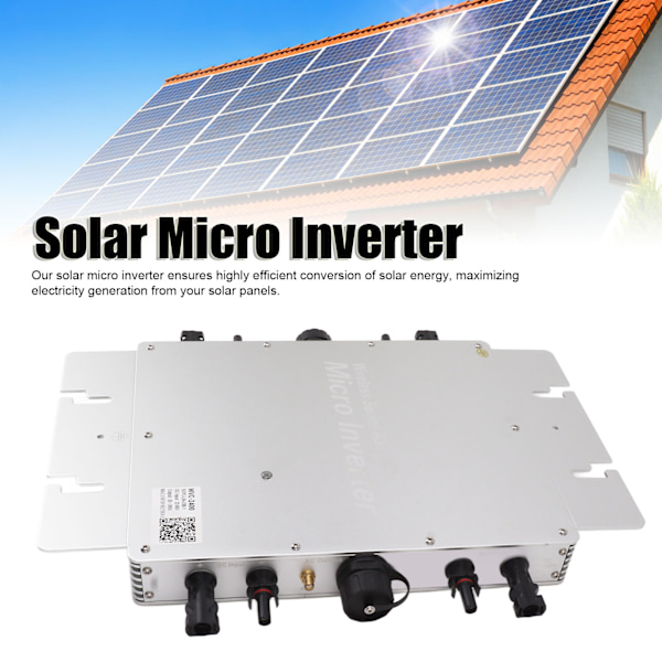 WVC 2400W Solcelle Mikro Inverter IP65 Vandtæt Solcelle Nettilsluttet Inverter Solcelle Hjemmeenergi System 100V‑240V