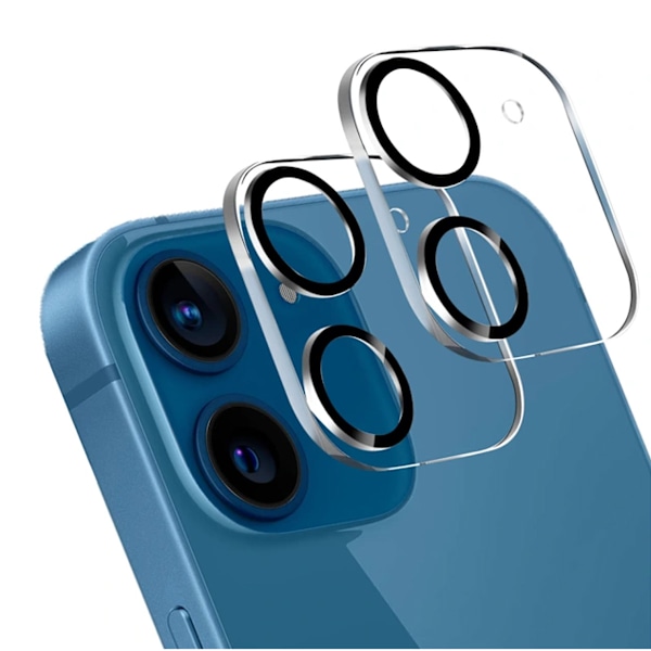 [2-Pack] iPhone 12 Mini Linsskydd av Härdat Glas - Skydd för Kamera, Anti-Reptåligt