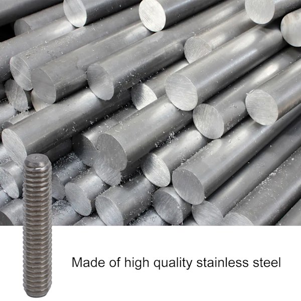 4808 Serie M4 Rustfritt Stål Gjengede Stenger Slitesterk Holdbar Høy Hardhet Stang Bar Studs4808-0004-0020