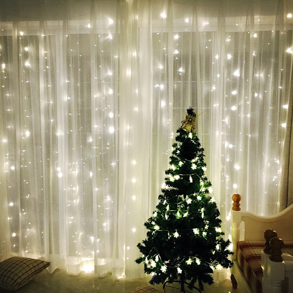 Strängljusgardin, USB -driven Fairy Lights för sovrumsvägg Party$Lights Idealisk för utomhusbröllopsinredning Flera färger$Gardinbelysning interiör