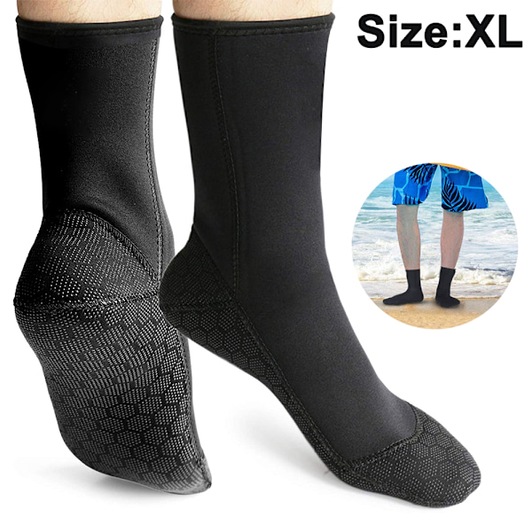 Neoprenstrumpor Dykning Scuba Strumpor Våtdräkt Finfötter för Män Kvinnor Barn, 3MM Surfstrumpor Strandstrumpa Termisk Flexibel Halkskydd för Rafting