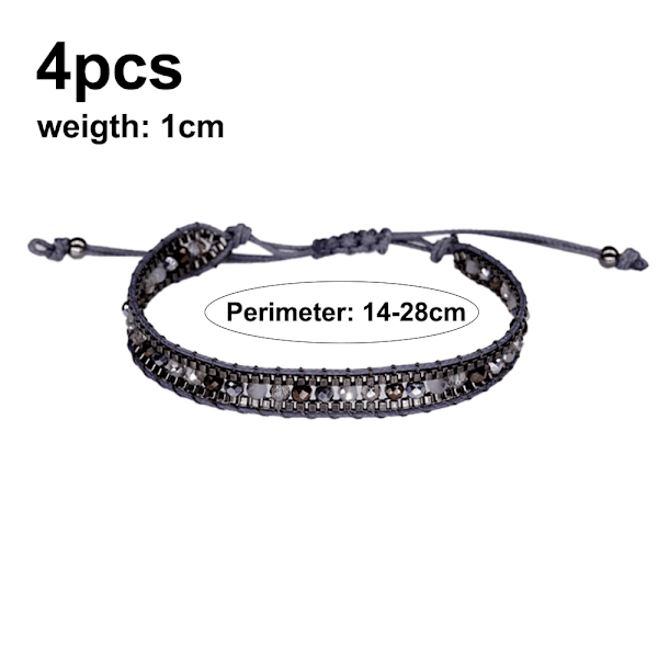 4 st armband, vävda armband, herr armband, dam armband, tonårsflicka armband, present