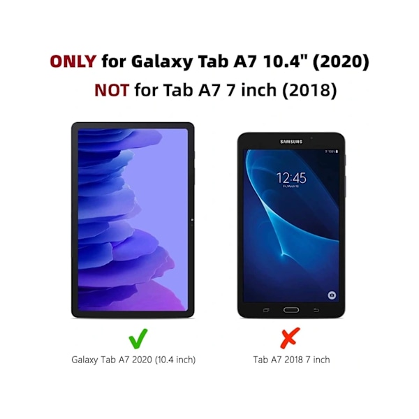 2X Displayskydd i härdat glas till Samsung A7 Tab Transparent
