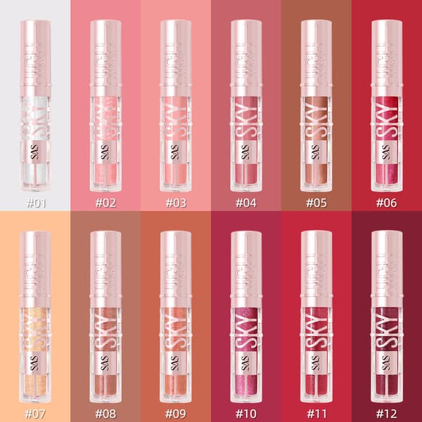 Waterproof Mirror-Finish Lip Gloss, Moisturizing Pearlescent Lip Color SAC152