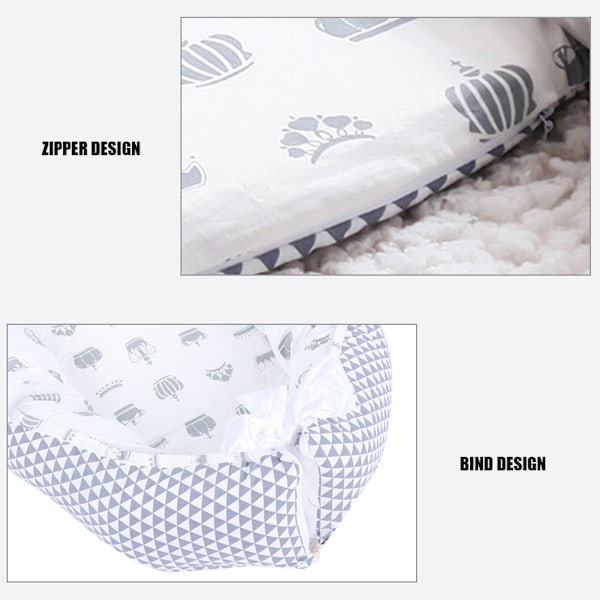 Baby Nest Seng, Spedbar Seng, Bærbar Lounger Seng, Bassinet, Krybbe for Nyfødt
