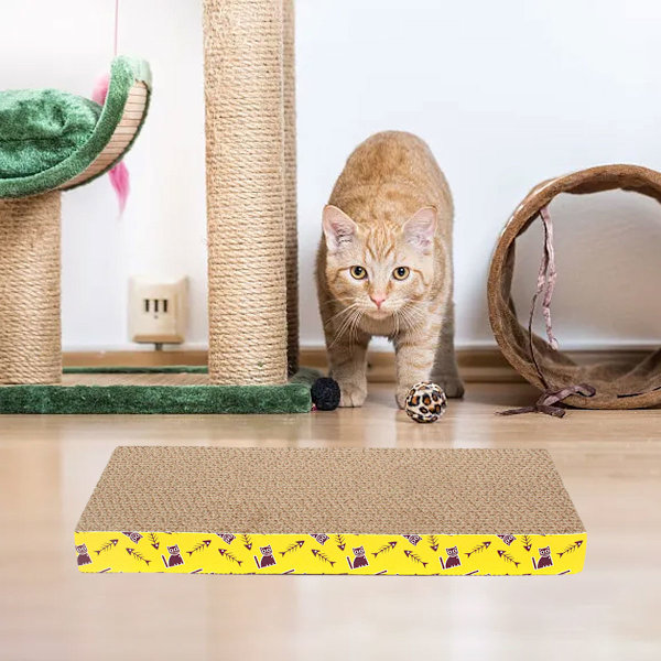Kattklösbräda i kartong med premium klöstexturer design hållbar kattklösbräda vändbar