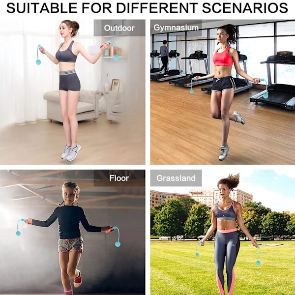 Hoppetov, Vægtede Ropeless Springtov til Fitness, Tangle-Free Hurtig Hastighed Springtov Træning