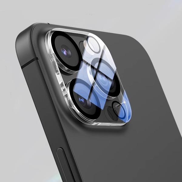 2-PACK iPhone 14 Pro Max / 14 Pro Kameran suojus Läpinäkyvä