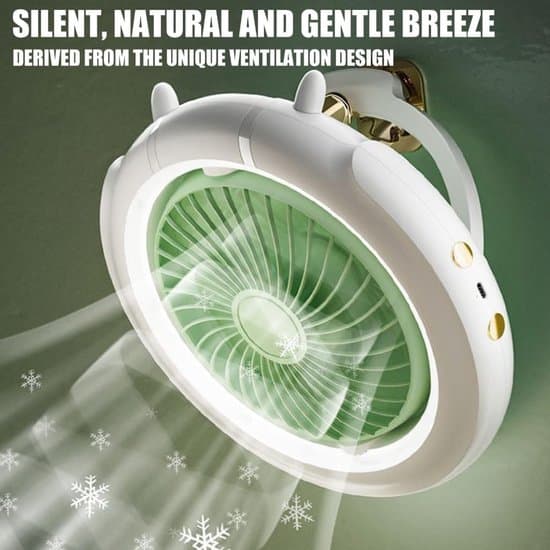 Table Fan - Cordless Table Fan - Portable Oscillating Fan - 180-Degree Automatic Oscillation - Three Speed Settings - Quiet Design - With