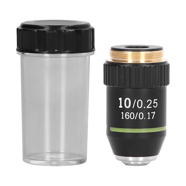 Mikroskoplins Achromat Objektiv 10X 20,2 mm Interface Tillbehör för Ersättning