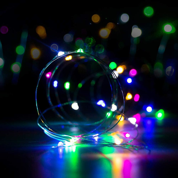 Vattentäta LED-slingor, 16,4 Ft/50 LEDs Fairy String Lights Starry, Batteridrivna String Lights för inomhus- och utomhusdekoration Bröllopshem