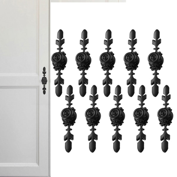 10pcs Black Cabinet Door Handles, Kitchen Furniture Cupboard