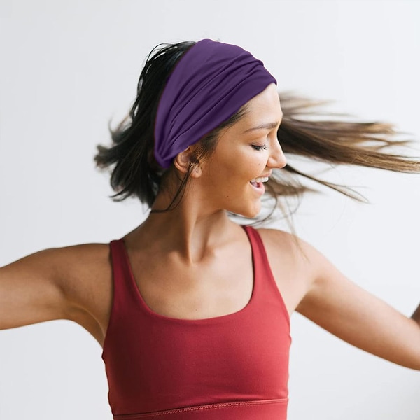 6 stk Hodebånd for Kvinner Boho Bredt Hodebånd Knutet Hode Wraps Turbaner Hårtilbehør