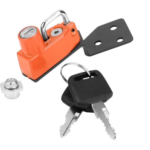 Hjelmås Anti-Tyveri i Aluminiumlegering Passer for Kawasaki Z800 ZR800 Oransje