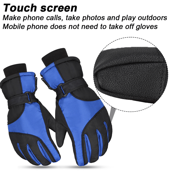 Thick Warm Velvet Motorcycle Gloves, Waterproof, Non-slip, Windproof with Touchscreen and Cotton for Skiing[TT] Shape3