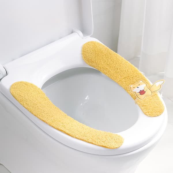 4-pack Thicker Soft Toilet Seat Covers with Handle for Toilet Seat