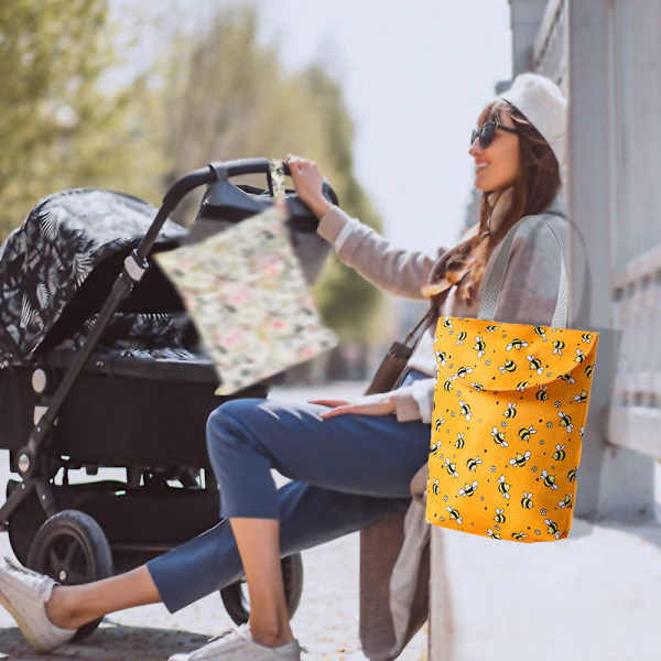 Vattentät blöjbag, bärbar multifunktionell blöjbag för bebis