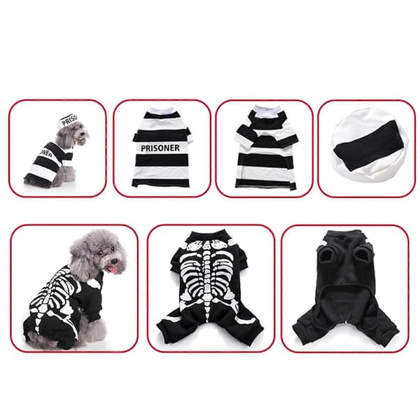 Transfiguration Hunde Jumpsuit med Hat Sæt Jul Halloween Hunde Pullover Vinter Cosplay Fest Små Hunde Pullover M SDZ21 horn pumpkin s M
