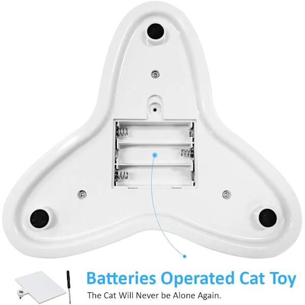 Katt leksaker, interaktiv katt leksak fjäril rolig övning elektrisk fladder roterande kattunge leksaker, katt teaser med ersättning