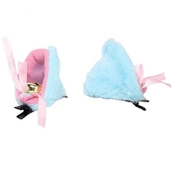Fluffy Plush Anime Kvinne Bell Cosplay Buesløyfe Hårtilbehør Lolita Hårklipp Hodebånd Katteører