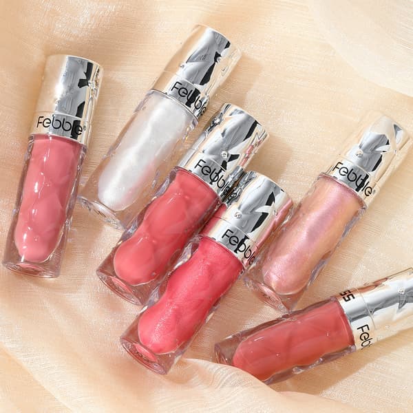 Perlemorskimrende flytende leppestift, langvarig, smittefri, vanntett lipgloss/leppefarge