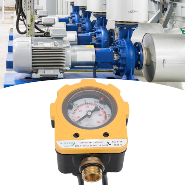 Vandpumpe Automatisk Trykregulator med NPT4 Gevind 1500W 30A 0‑60psi E04‑1500AU Stik AC220V