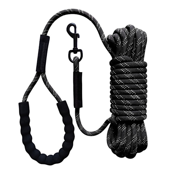 Lang line for hundetrening - Refleksjonsbånd i nylon, sjekktau for hunder på tur, camping