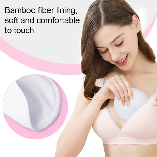 Vaskbare Brystpude af Bambusfiber, 10 stk. | Genanvendelige Ammepude