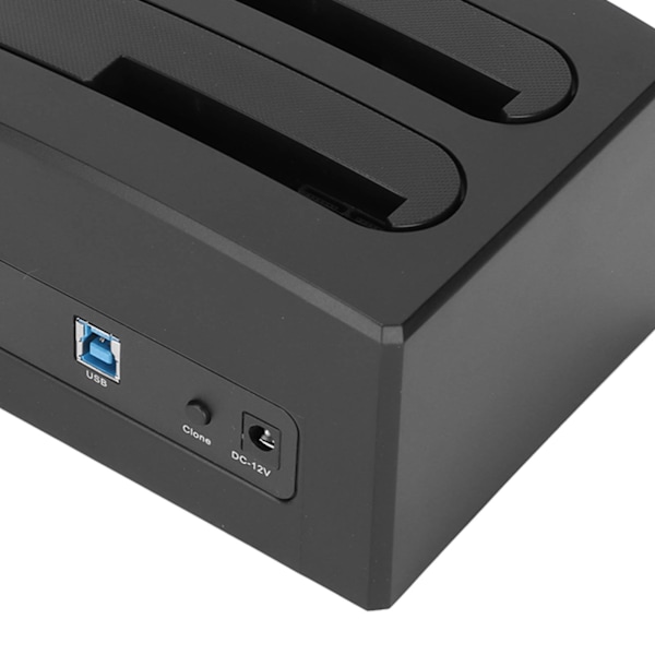 Hårddiskläsare USB 3.0 till SATA I II III Dubbelfack Extern HDD Dockningsstation Offline Klonkopiering för 2,5 tum 3,5 tum HDD SSD EU-kontakt