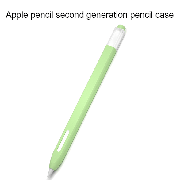 Skyddande mjukt silikonskal, kompatibelt med Apple Pencil 2:a generation, genomskinlig geléfärg