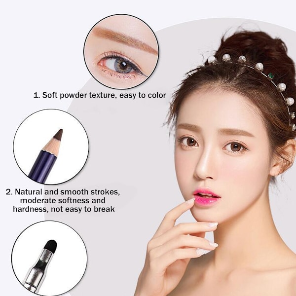 Øyenblyant, ColorStay Øyenmakeup, Vannfast, Smudgeproof, Langvarig Brow Draw and Fill Brow Tool