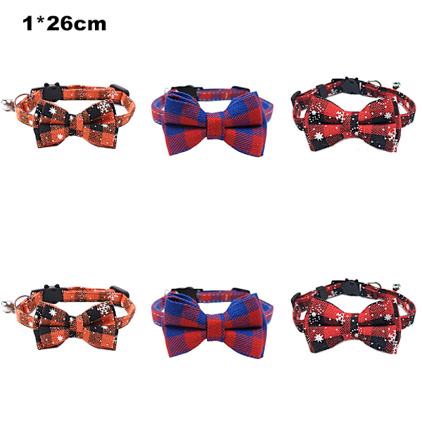 Halsband för hundar, husdjurshalsband med justerbar hundfluga, halsband med rosetter för pojkar och flickor