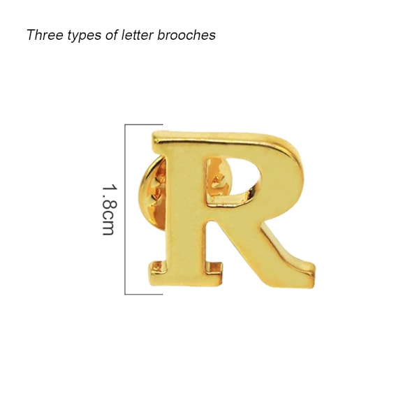 Mænd Kvinders Initial Alphabet Bogstav Pins Krage Badge Brocher til Forretning Bryllup Graduation Gave
