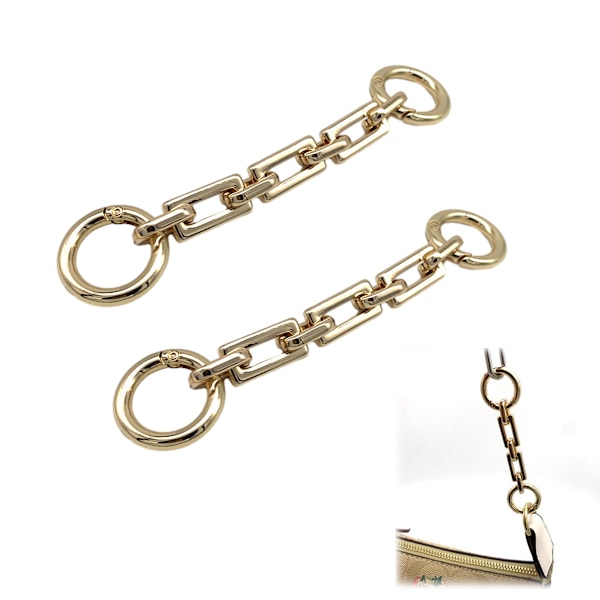 2 stk. Taske Rem Forlænger Taske Forlænger Kæde Rektangulær Form Udskiftning Taske Kæde Forlænger Taske Charms til Crossbody Taske Skulder Håndtasker