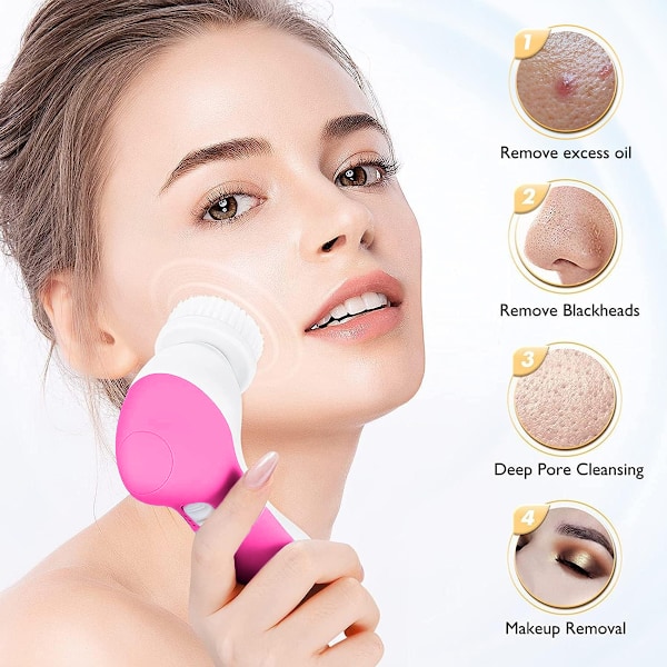 Elektrisk Exfolierende Spinrenser Enhed Vandfast Dyb Rengøring Exfoliering Roterende Spa Maskine