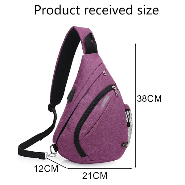 Ryggsäck för män Unisex axelväska Vandringsryggsäck Axelväska med USB-port
