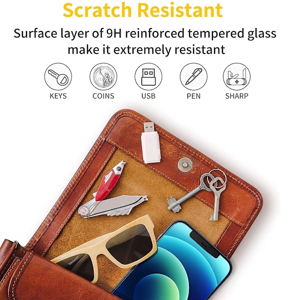 2-delars set - lämplig för iPhone X/Xs - härdat glas skärmskydd