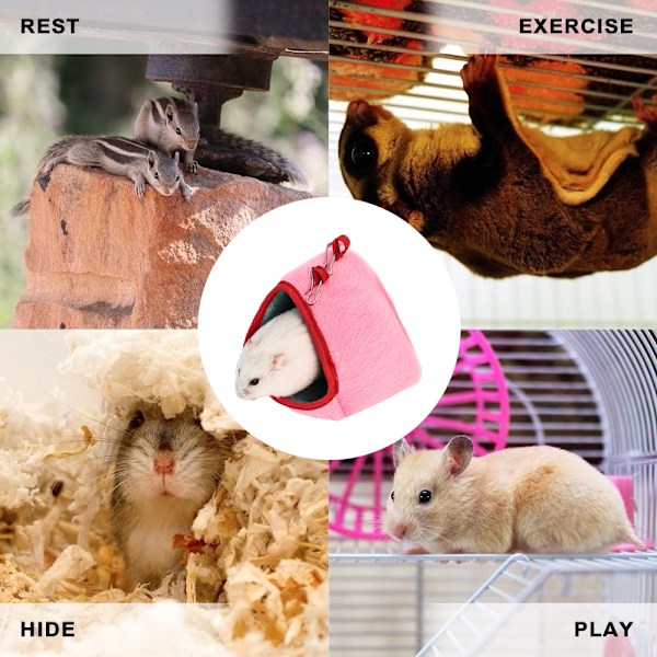 Mini hamster seng sove rede liten kjæledyr seng mini hus bur