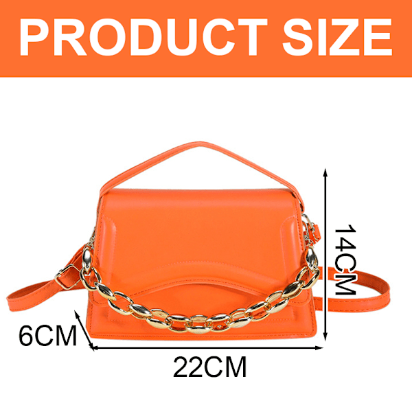 Damesk skulderveske retro klassisk veske PU lær clutch håndveske magnetisk spenne.