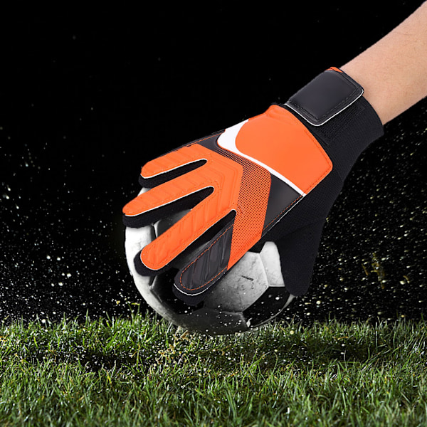 Børne Fodboldmålmandshandsker med Anti-Slip Latex - Orange (M)